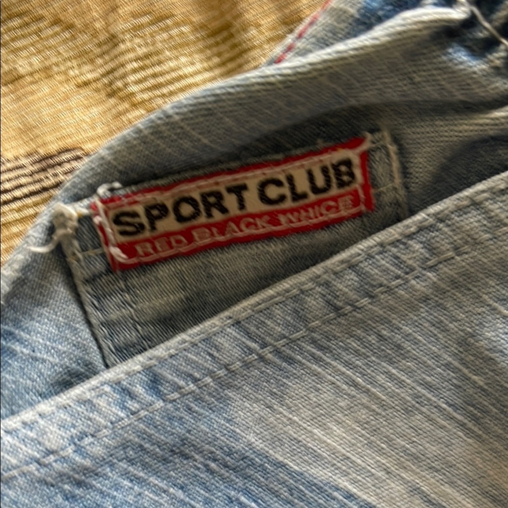 Adam Blue Distressed Jean Shorts - Picture 3 of 3